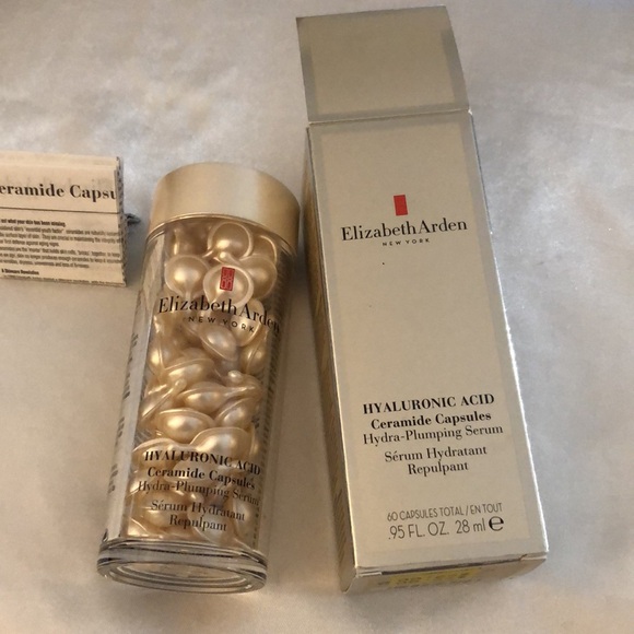 Elizabeth Arden Hyaluronic Acid Ceramide Capsules 60 Ct Hydra Plumping Serum NIB - Picture 2 of 12